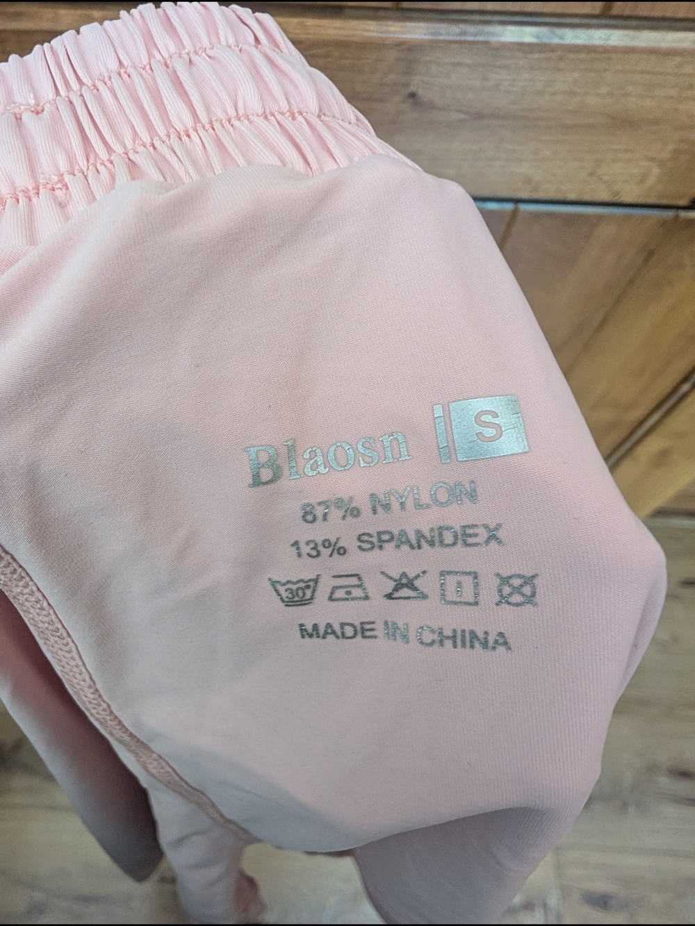 Light Pink Layered Ruffle Drawstring Shorts - Picture 3 of 6